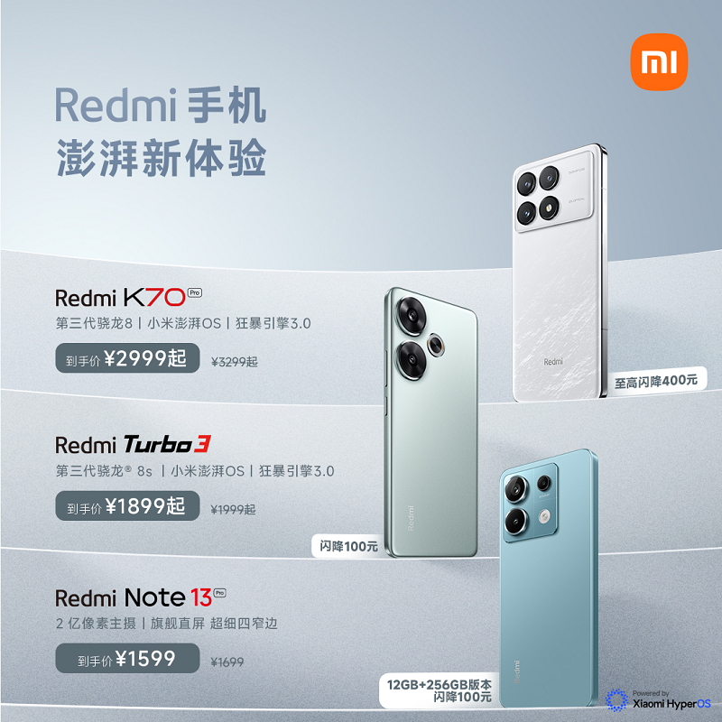 小米618现货开售，Redmi Turbo 3闪降100元