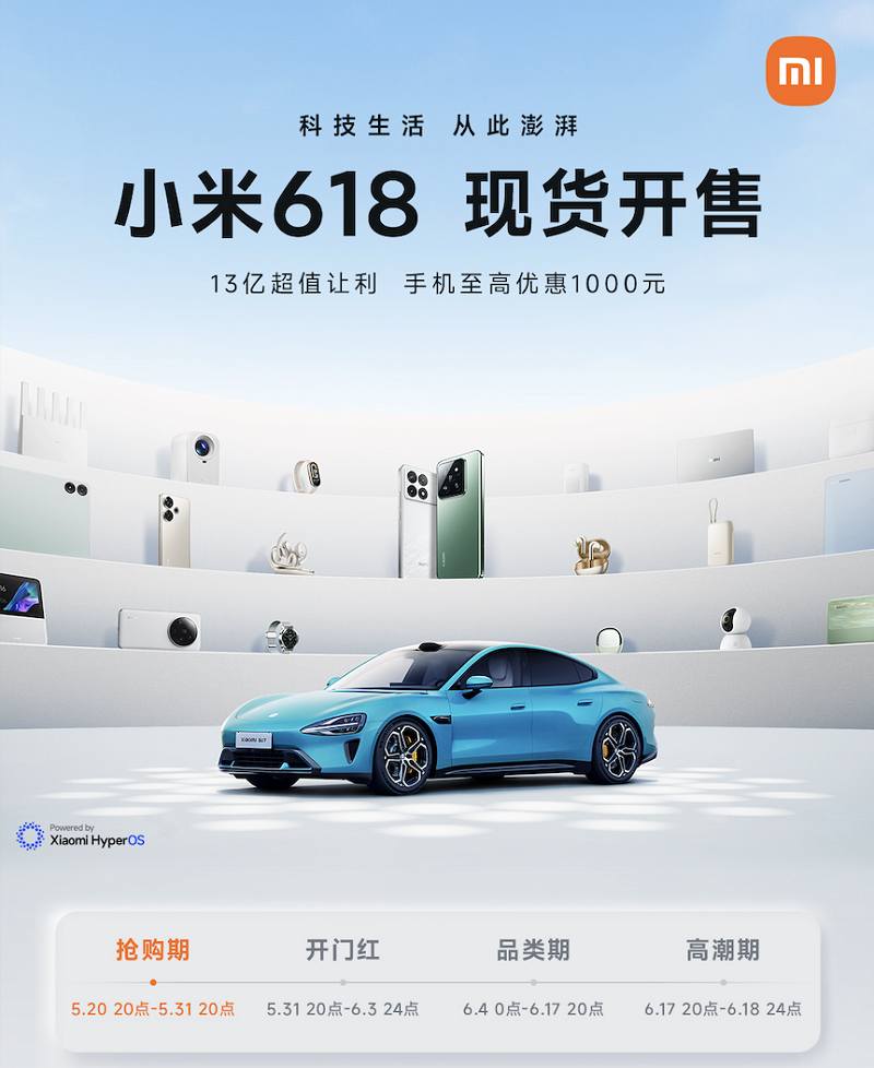 小米618现货开售，Redmi Turbo 3闪降100元